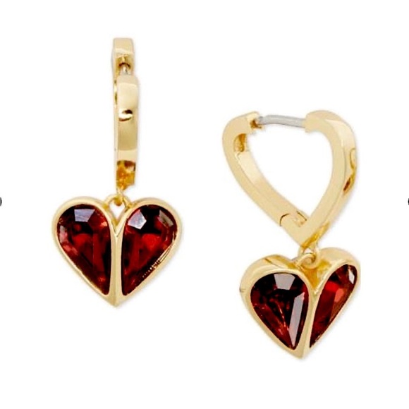kate spade Jewelry - Kate Spade ♠️ Rock Solid Heart Huggies Earrings